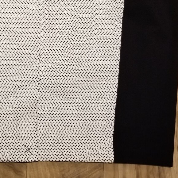 New Liz Claiborne Skirt 1X Womens Stretch Knit Black White Knee Length Pencil - Picture 3 of 5